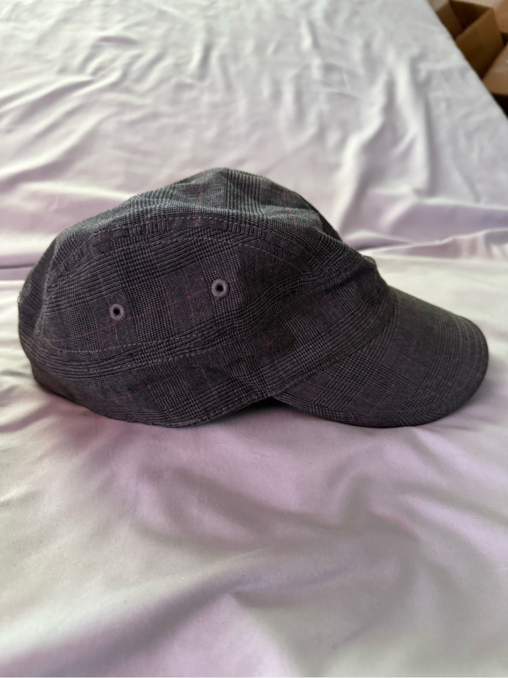 Roots Gray Plaid Womens Cap and Roots Brown Plaid Cap.One has inside rim cut out - Picture 5 of 8